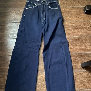 h&m wide leg pants with pockets